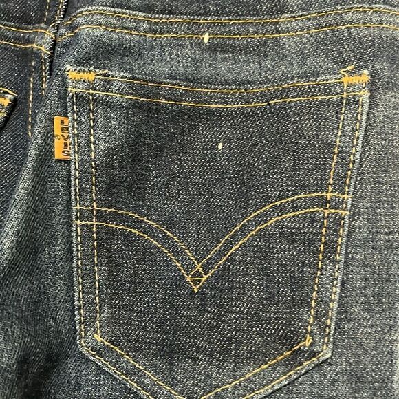 Vintage 1970’s Levi’s Orange Tab Kids’ size 8 Wide Leg Blue Denim Jeans - Picture 11 of 12